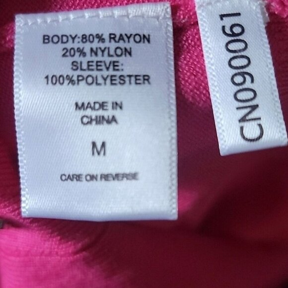 New York and Company Pink Organza Sleeve Blouse Size Medium NWT - Picture 7 of 7